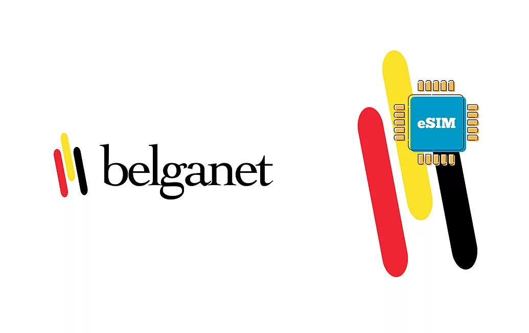 Belgium travel eSIM data card.