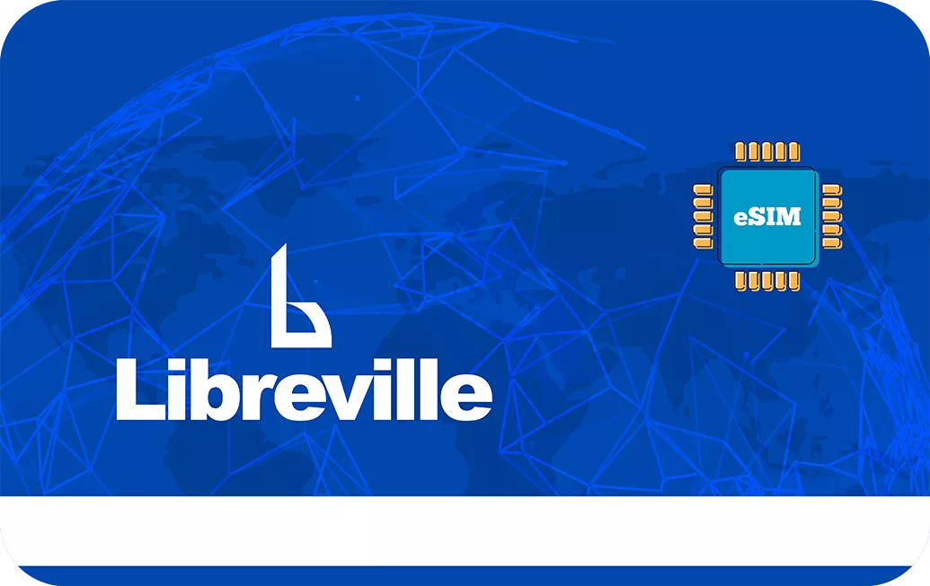 Gabon travel eSIM data card.