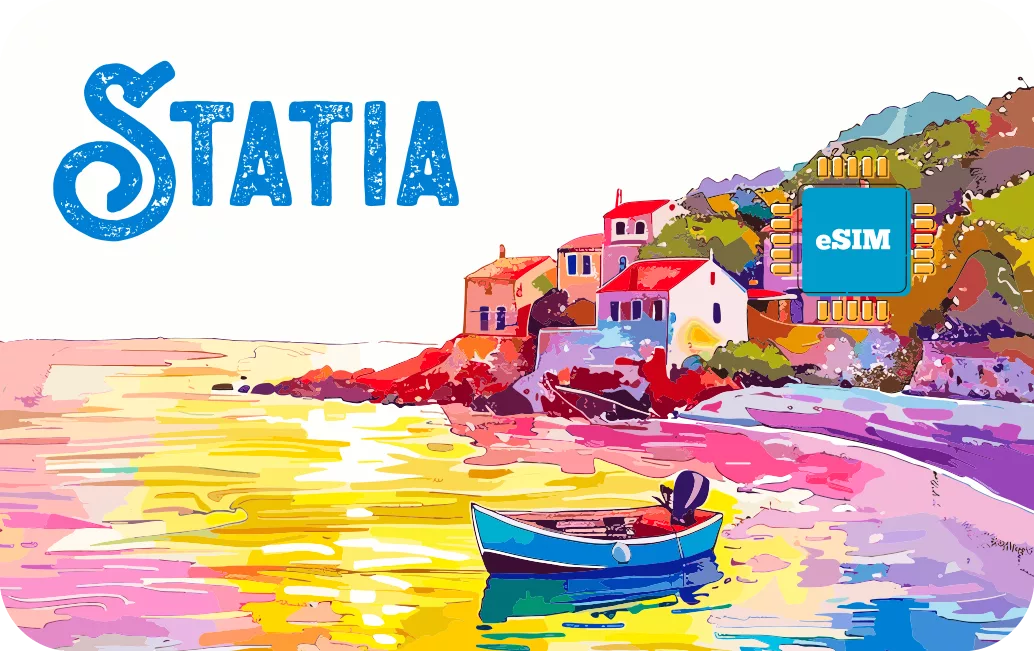 Sint Eustatius travel eSIM data card.