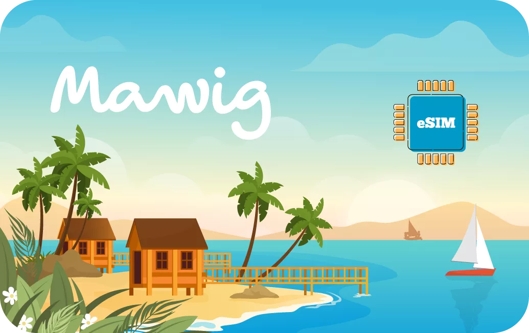 Marie Galante travel eSIM data card.