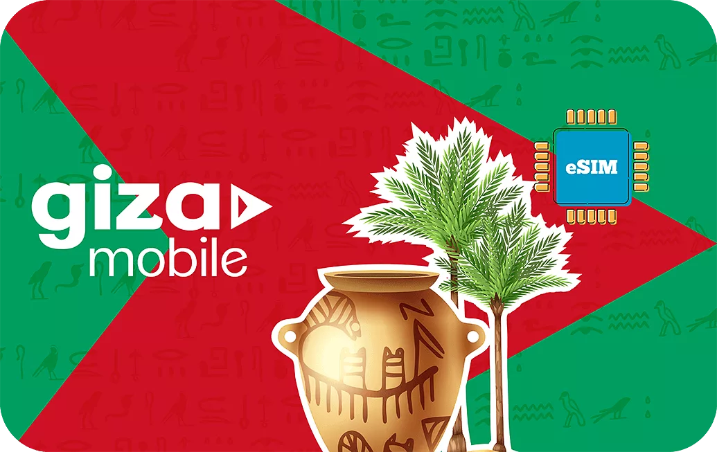 Egypt travel eSIM data card.
