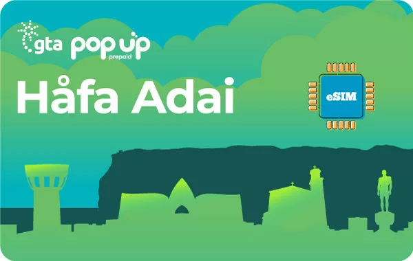 Guam travel eSIM data card.