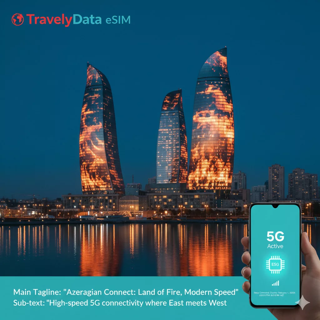 Azerbaijan travel eSIM data card