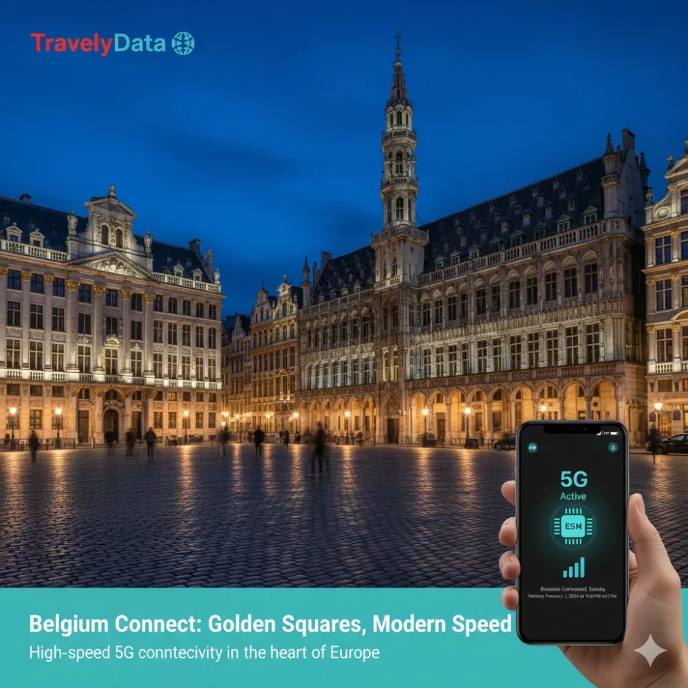Belgium travel eSIM data card