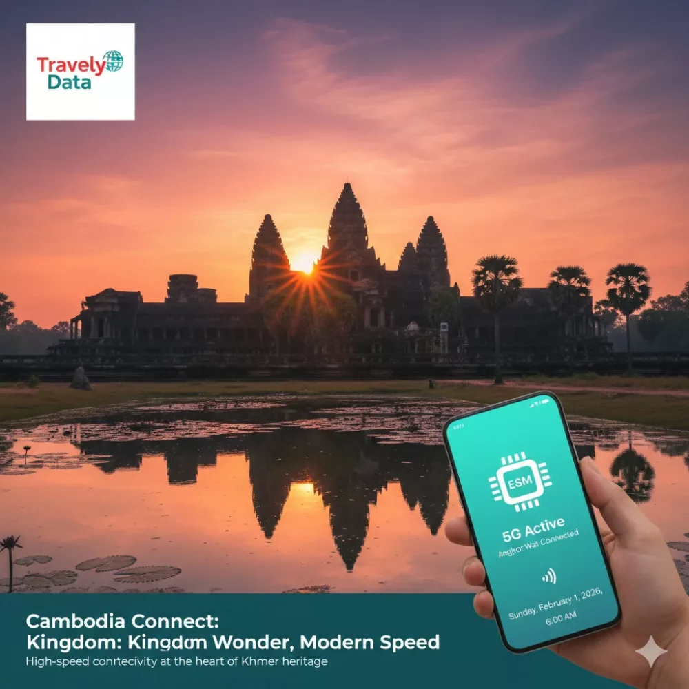 Cambodia travel eSIM data card