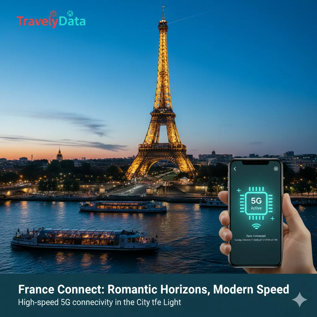 France travel eSIM data card