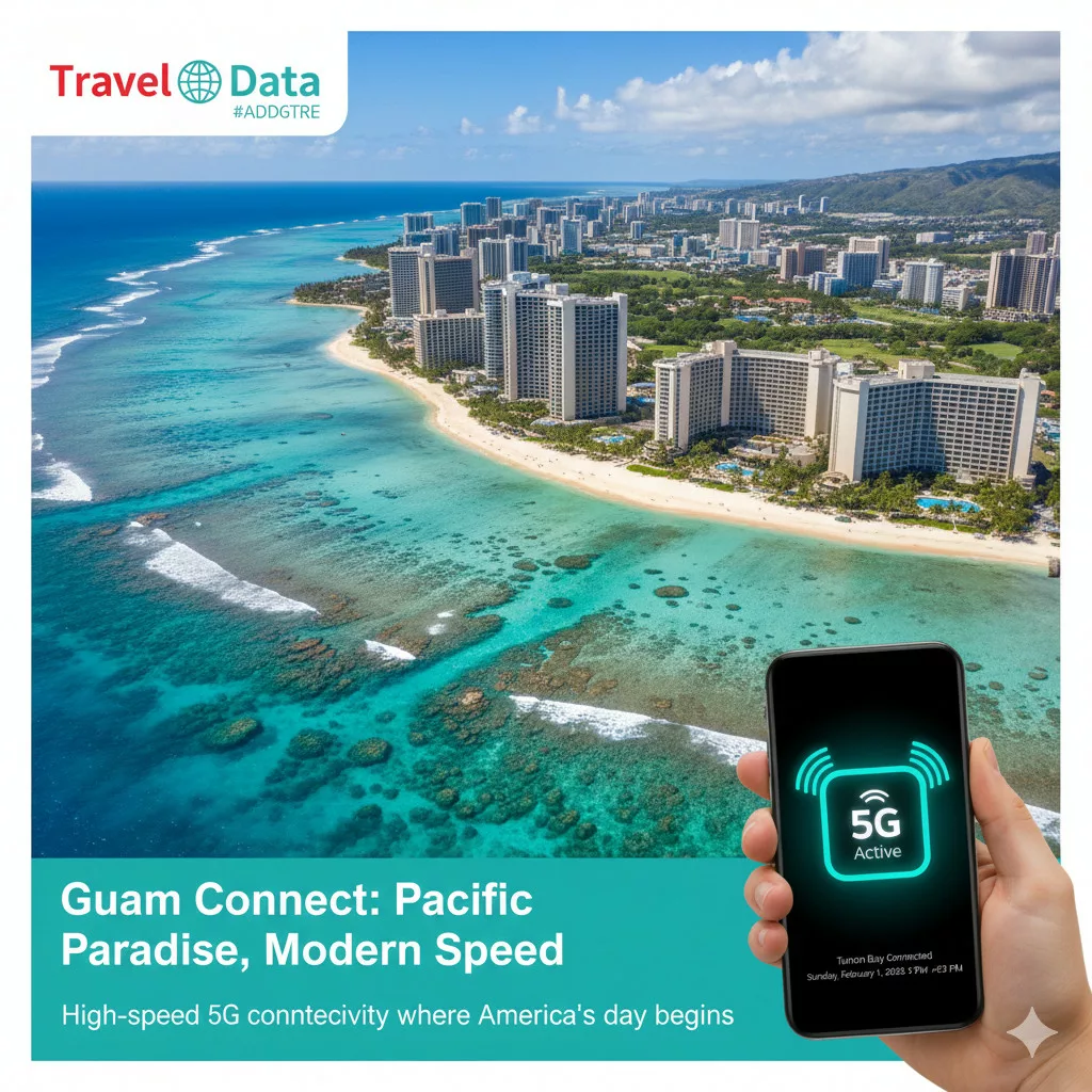 Guam travel eSIM data card