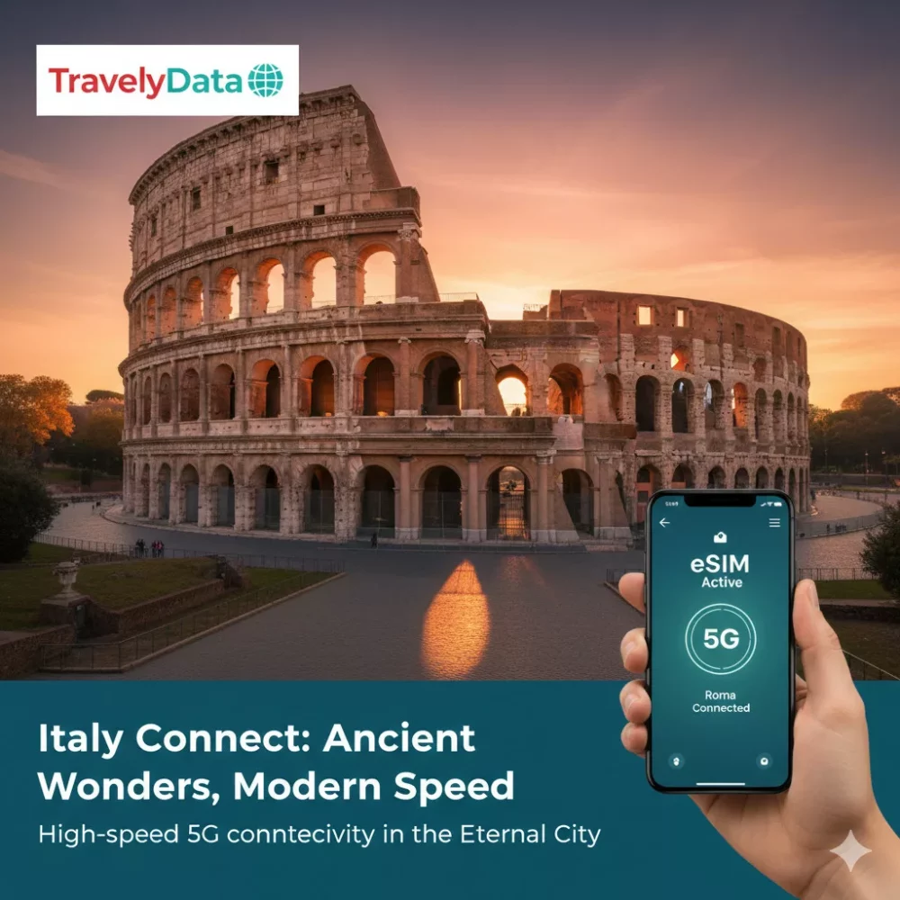 Italy travel eSIM data card