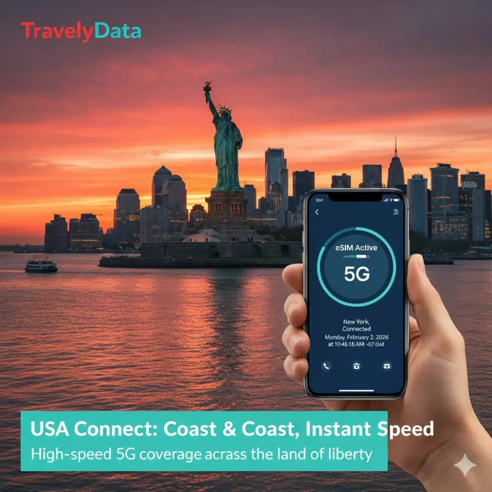 North America eSIM travel data card