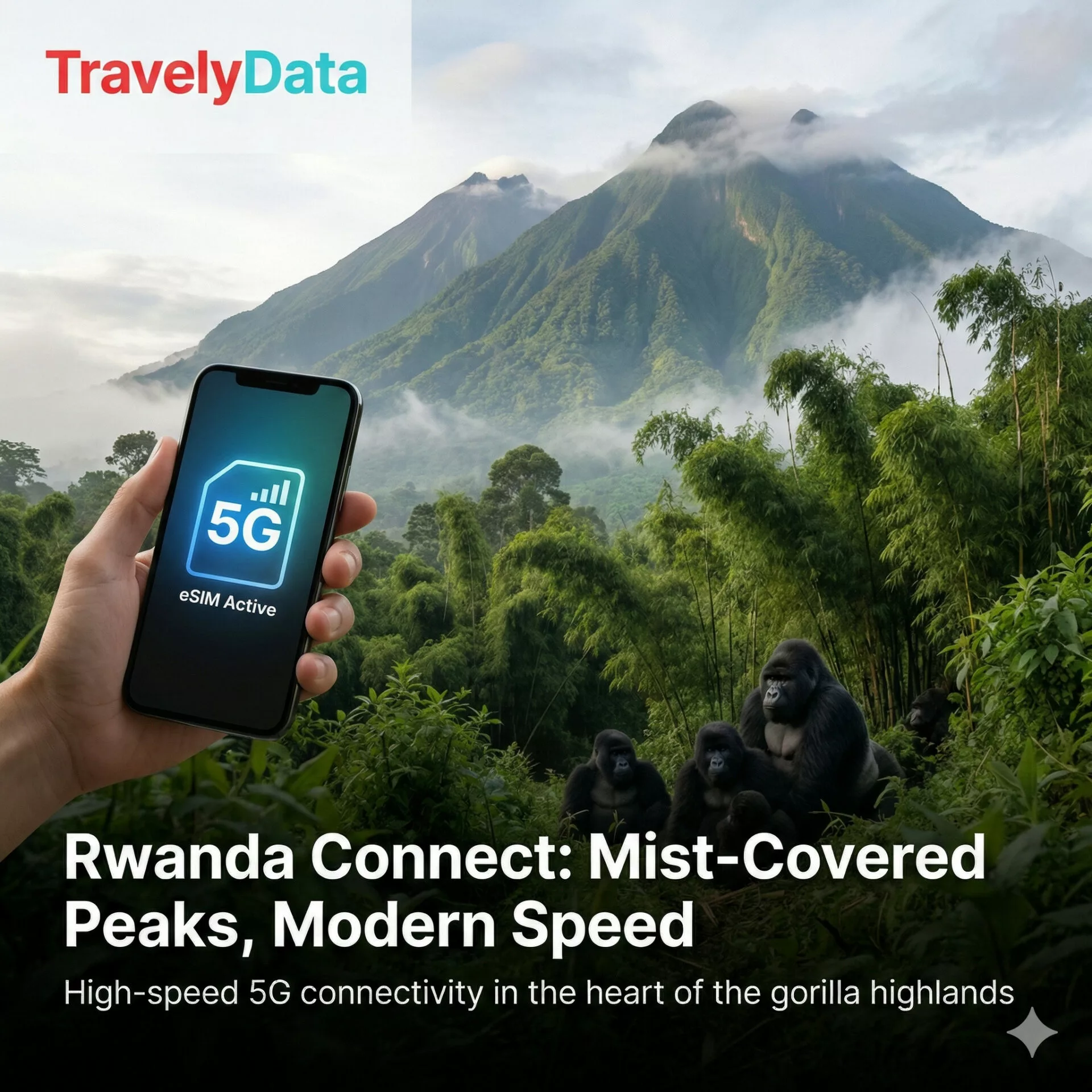 Rwanda eSIM travel data card