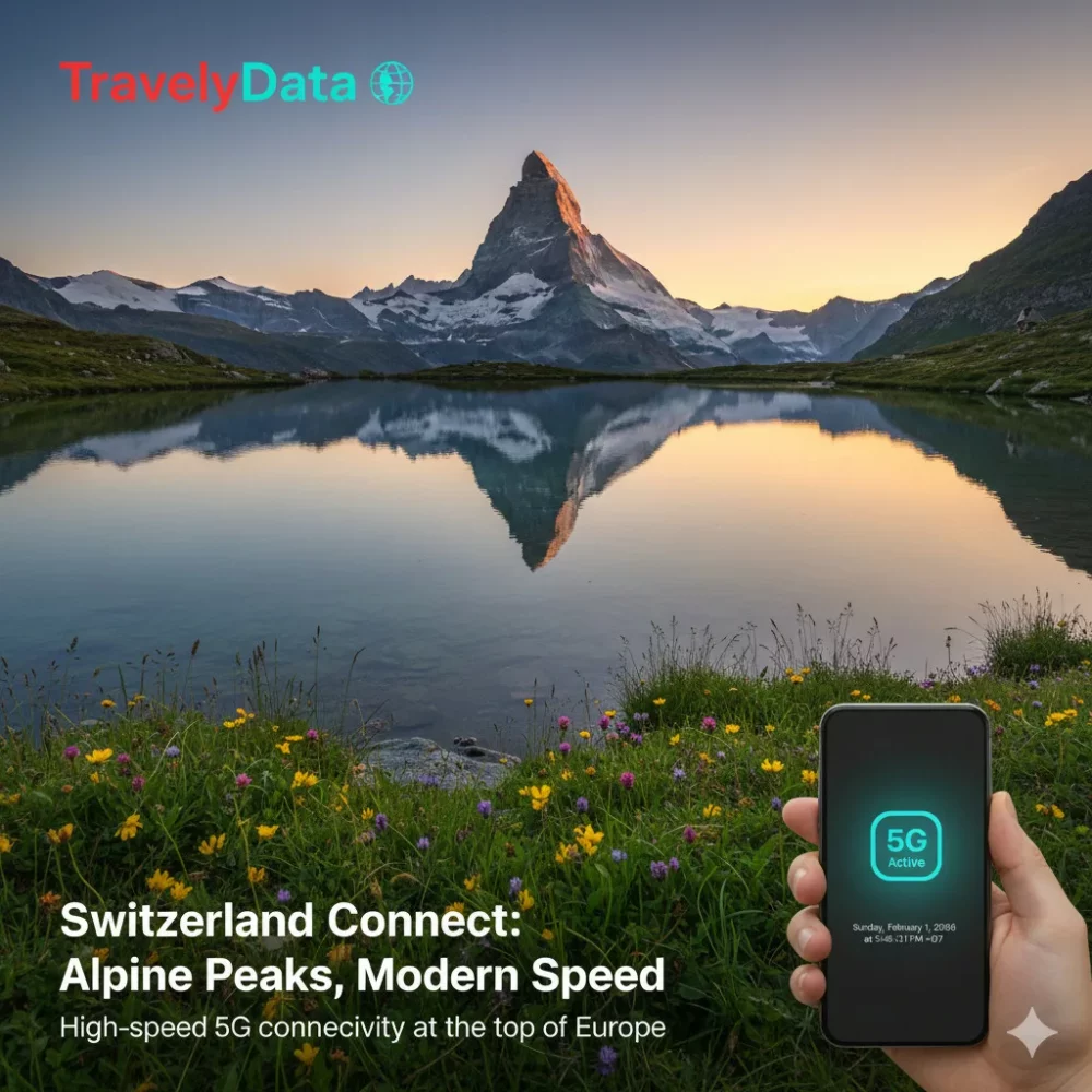 Switzerland travel eSIM data card