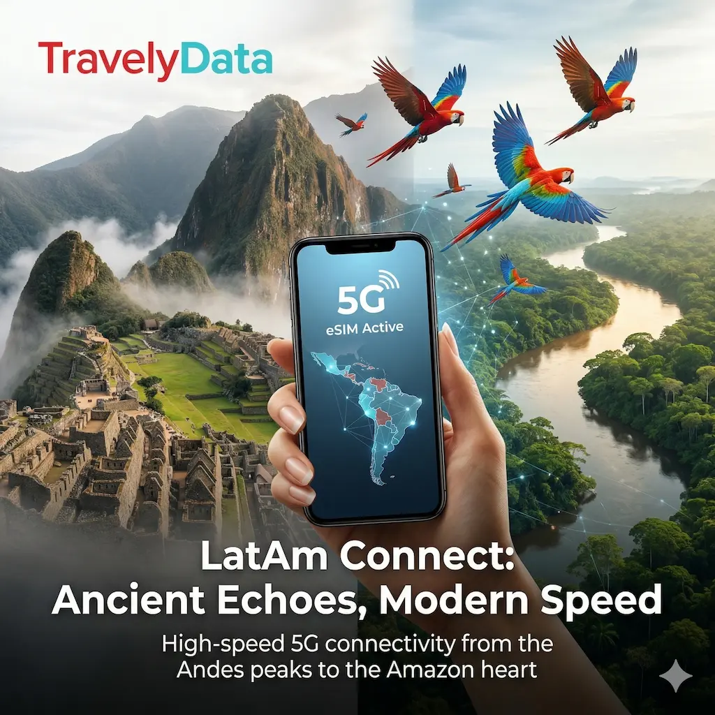 Latin America eSIM travel data card