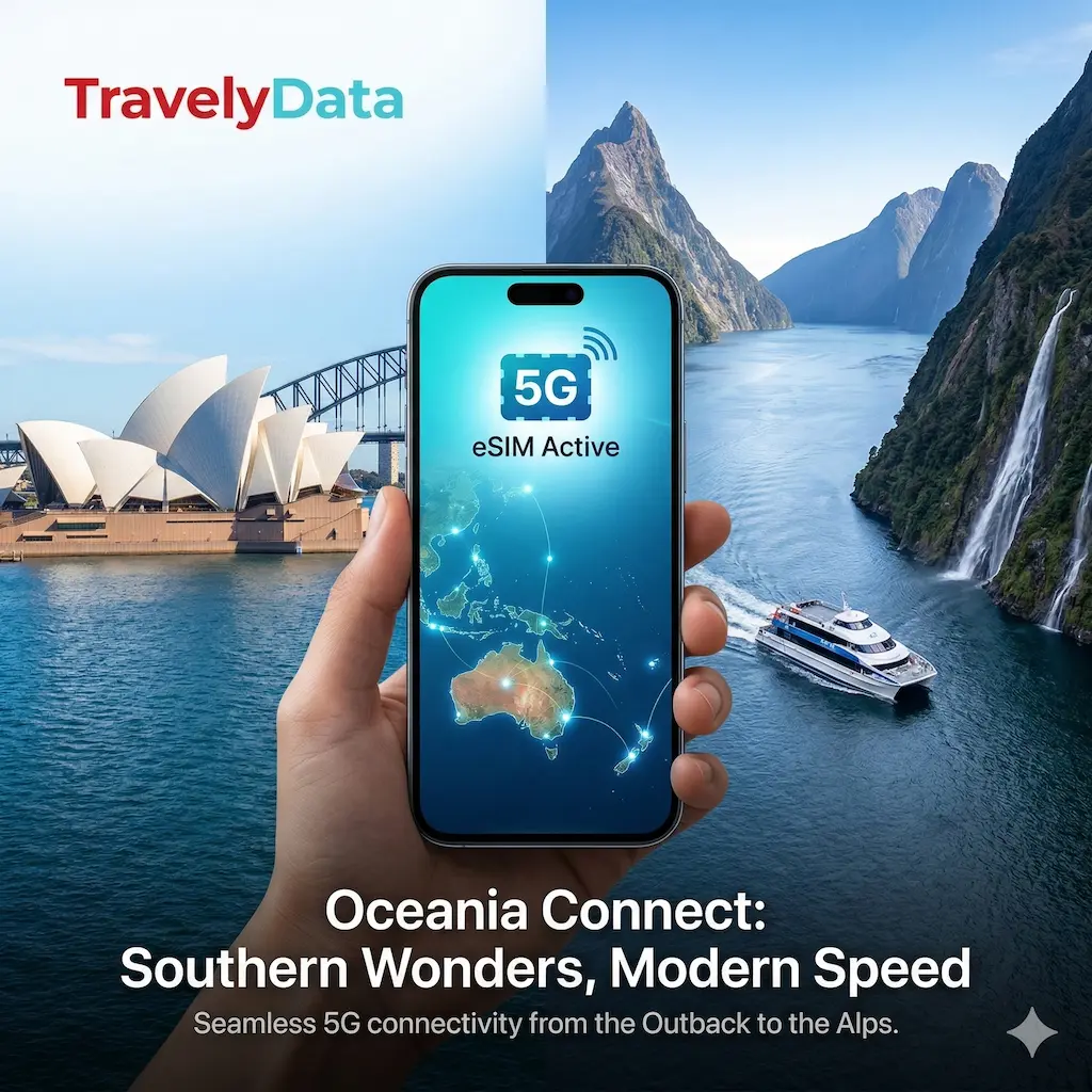 Oceania eSIM travel data card