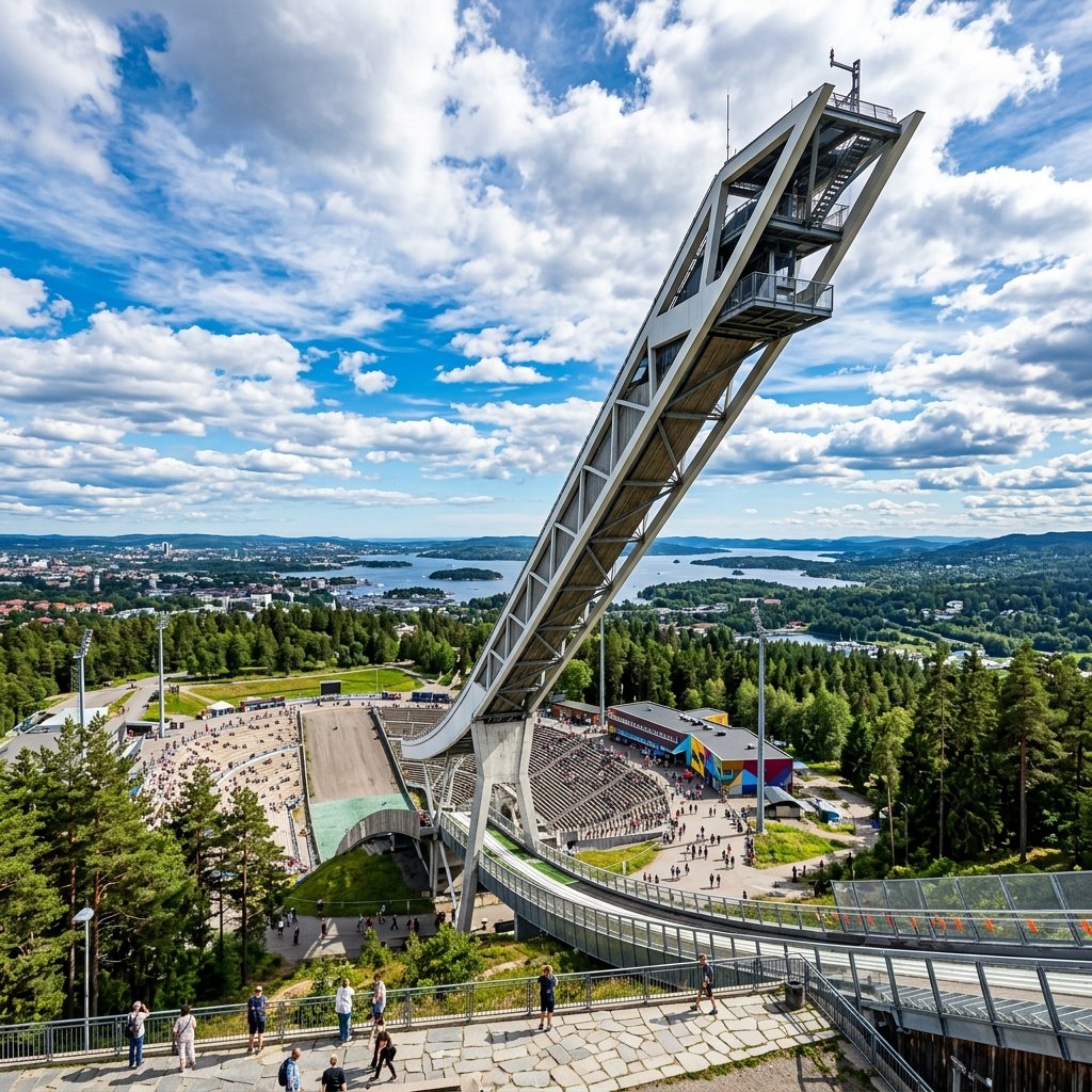 Vista panorámica y atracciones turísticas en Noruega