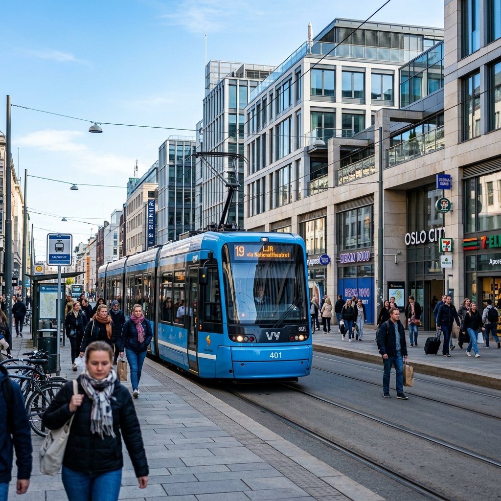 Transporte público y sistema de tránsito en Noruega