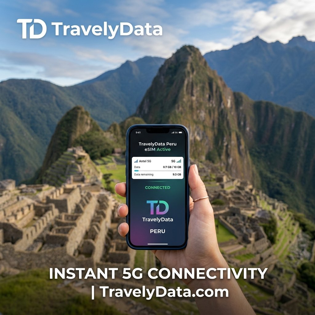 Conexion de datos eSIM y Machu Picchu en Peru