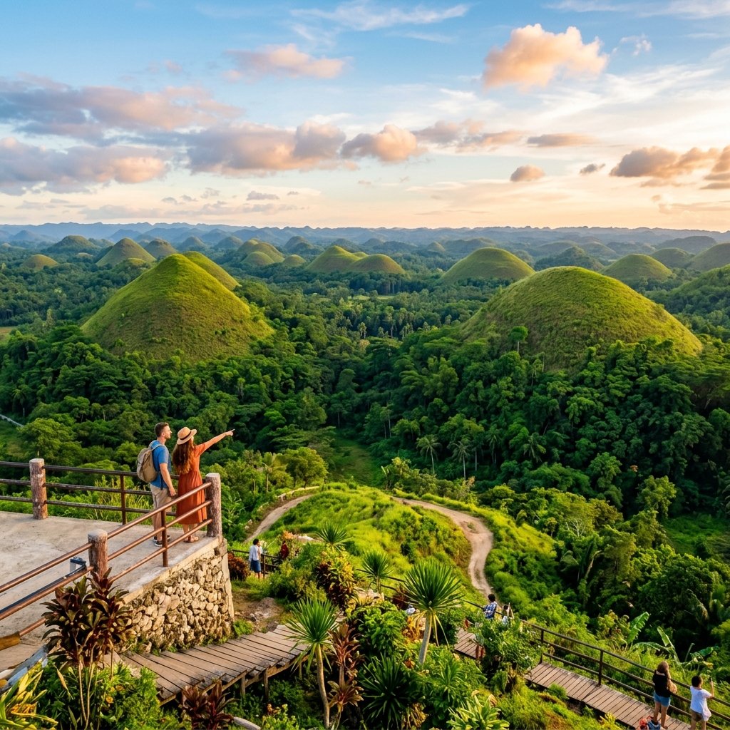 Chocolate Hills in Bohol Philippinen Reisefuehrer