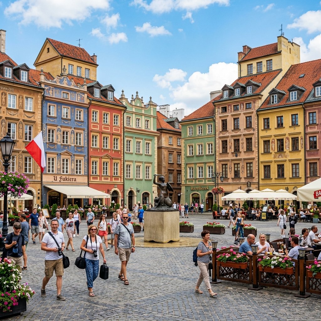 Warsaw Old Town Market Square in Poland travel guide
