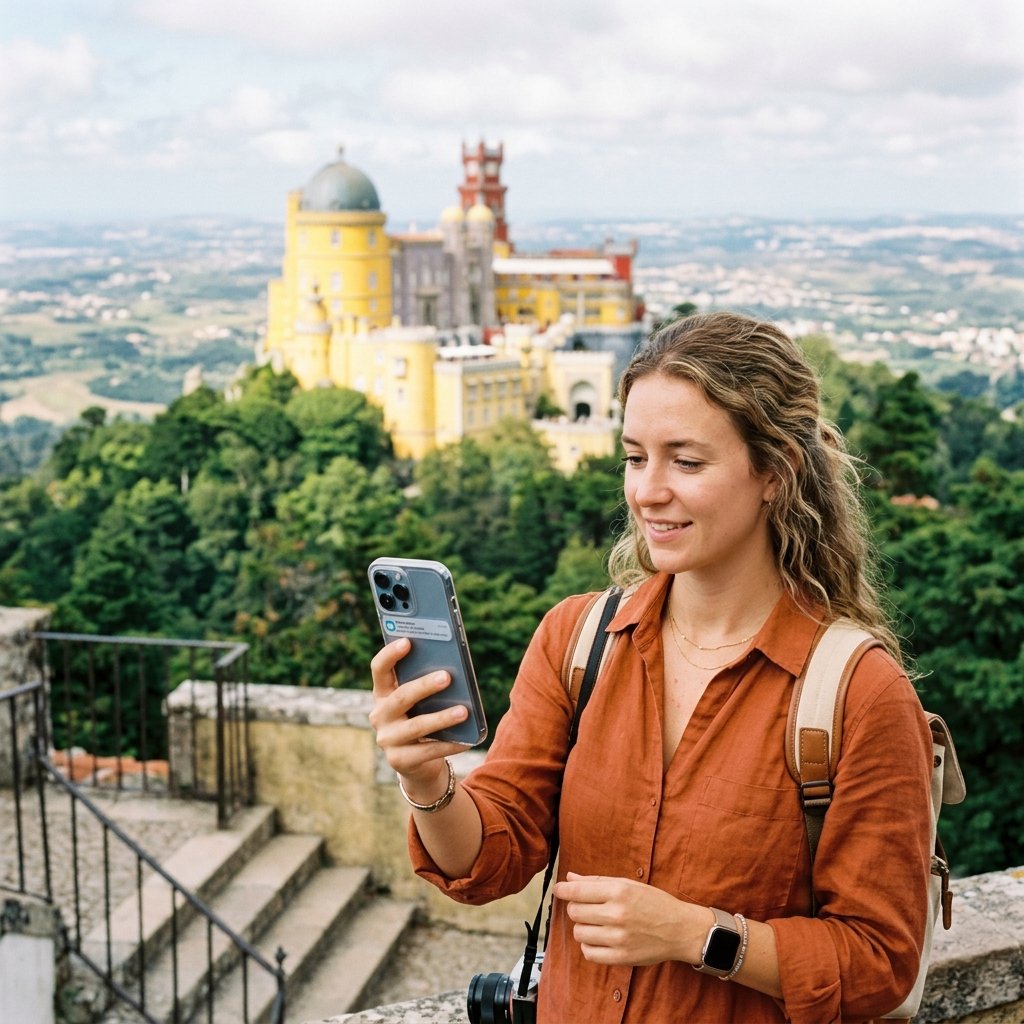 Vista panorâmica e atrações turísticas em Portugal