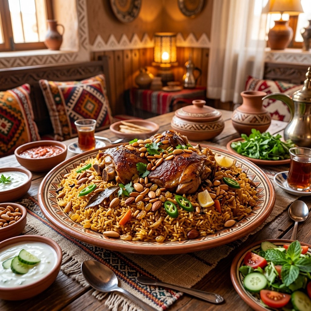 Comida tradicional e experiência gastronómica em Arábia Saudita