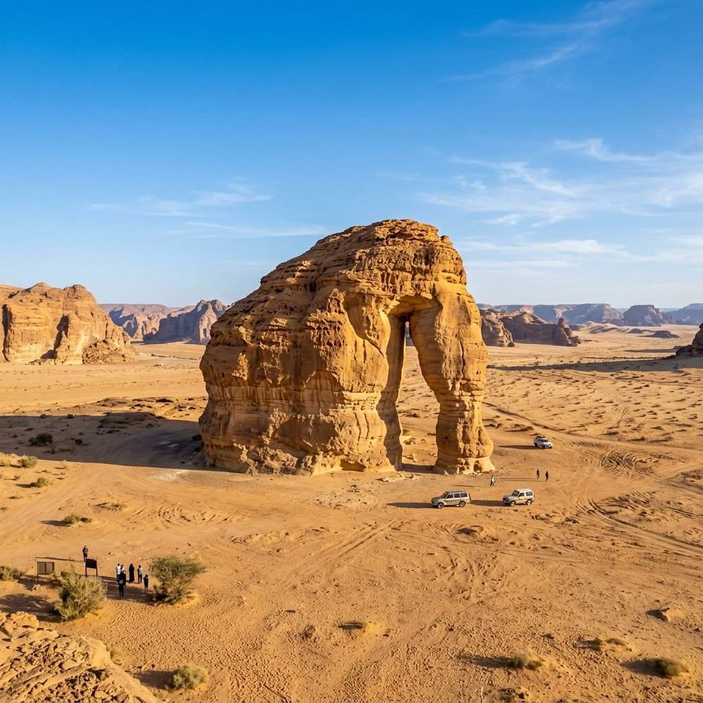 Vista panorâmica e atrações turísticas em Arábia Saudita
