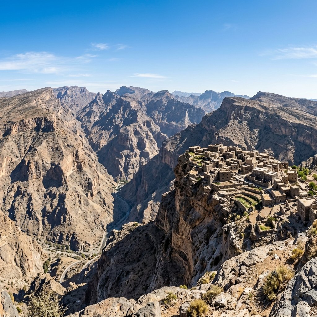Wahiba Sands Desert Dunes and Jebel Akhdar Mountains Oman