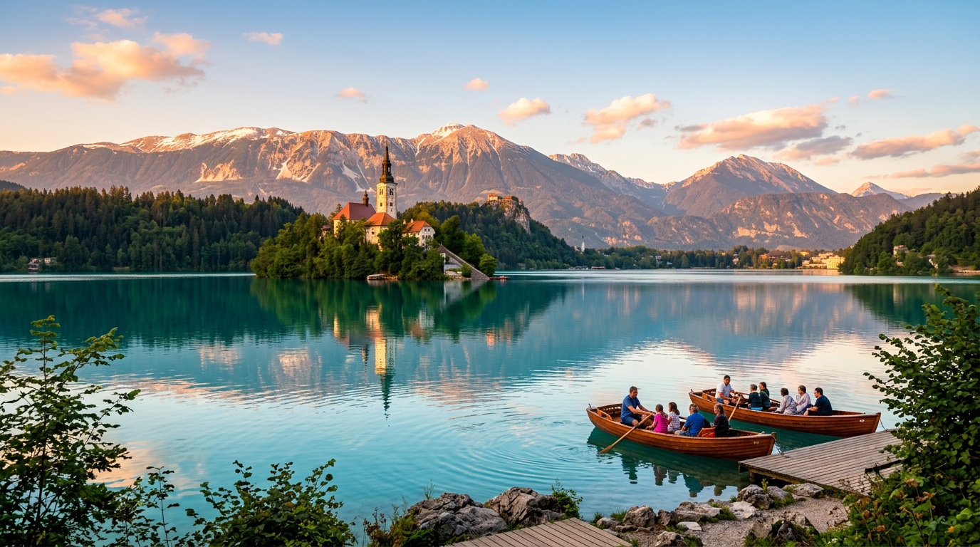 Slovenia Travel Guide - Lake Bled Castle and Julian Alps