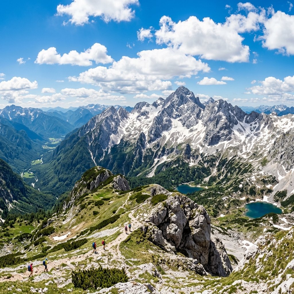 Montagne delle Alpi Giulie nel parco nazionale del Triglav Slovenia