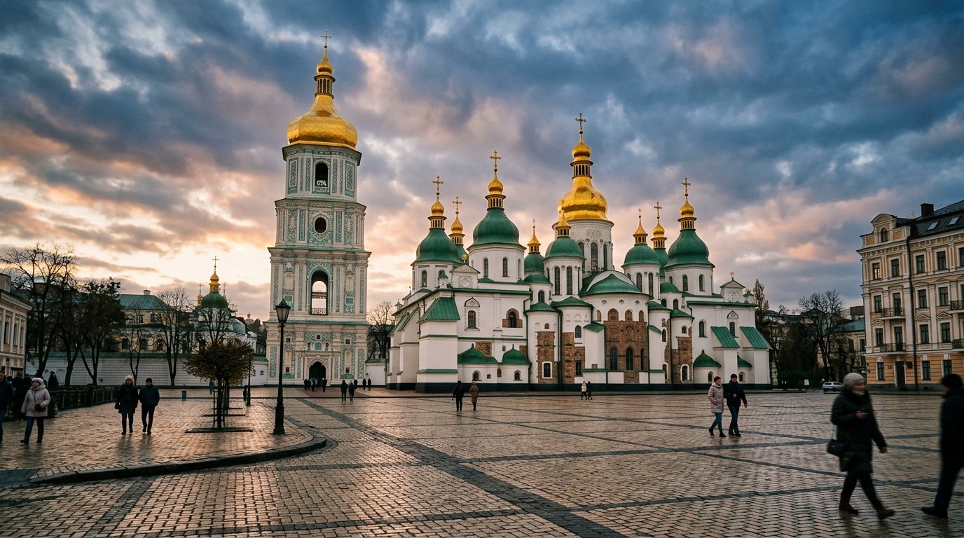 Ukraine Travel Guide - Saint Sophia Cathedral Kyiv and Carpathian Mountains