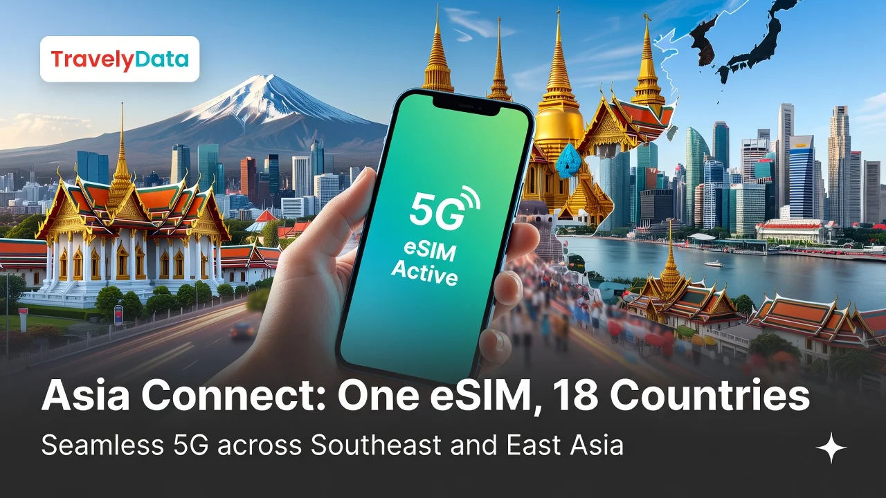 Asia eSIM travel data card